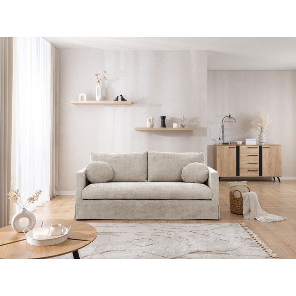 Canapea bej 195 cm Paphos – Ropez-image-4