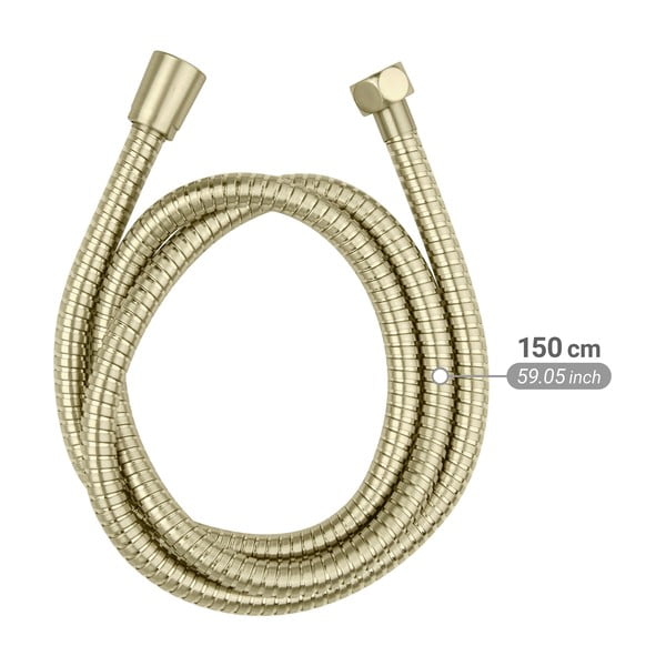Furtun de duș auriu mat din oțel inoxidabil 150 cm Brass – Wenko-image-4