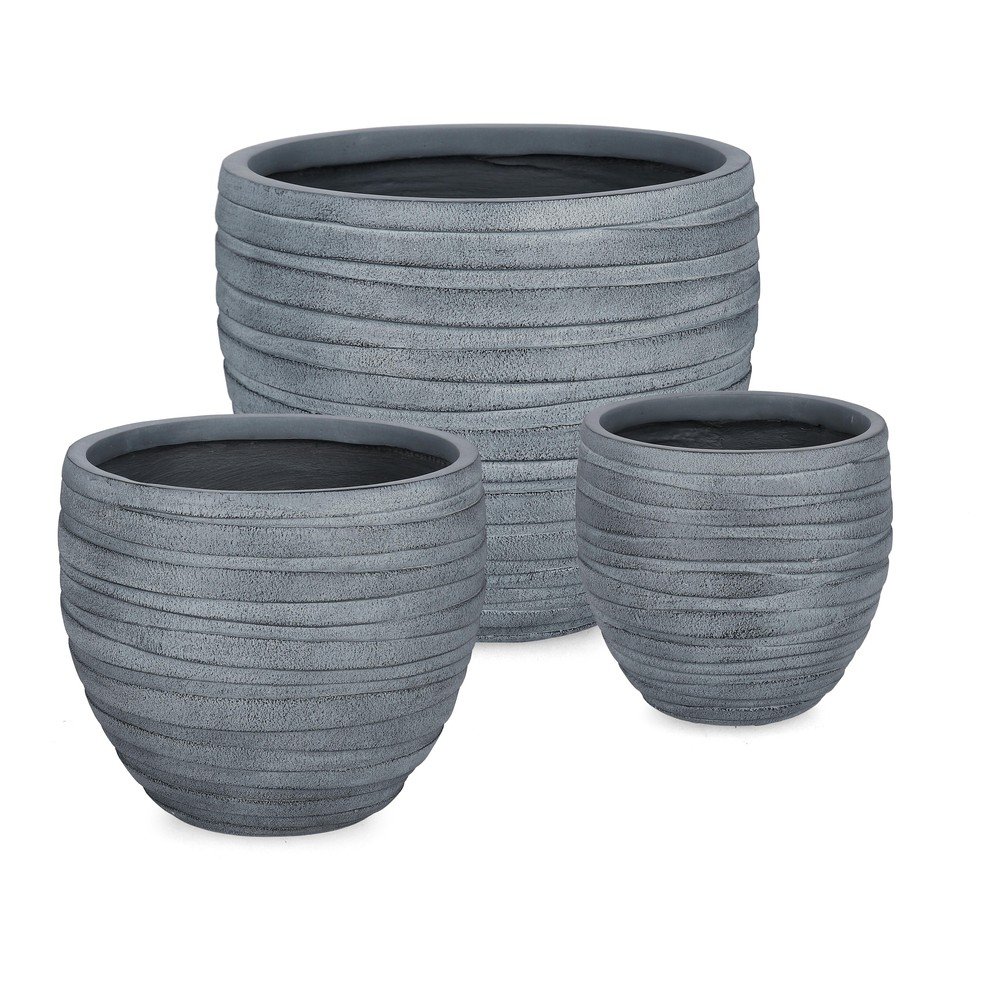 Ghivece 3 buc. ø 46 cm Strips – Bizzotto