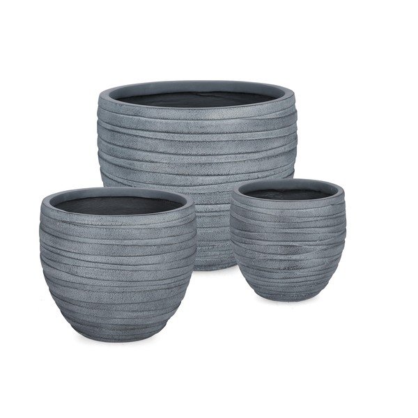 Ghivece 3 buc. ø 46 cm Strips – Bizzotto