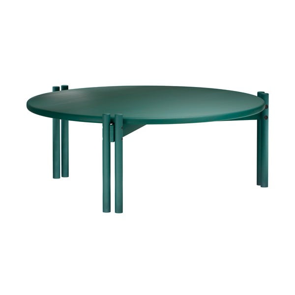 Măsuță de cafea verde rotundă din lemn masiv de pin ø 80 cm Sticks – Karup Design-image-3