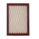 Covor burgundy/în culoare naturală țesut manual din lână 160x230 cm Apex Border Wool – Flair Rugs
