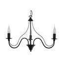 Lustră neagră din metal ø 60 cm Fiorano – Sollux