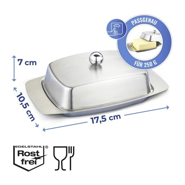 Untieră argintiu-lucios din oțel inoxidabil – Maximex-image-3
