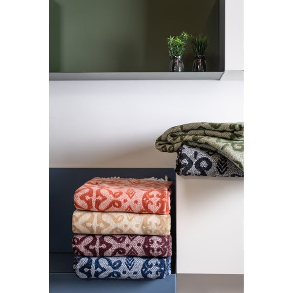 Pled din amestec de bumbac Euromant Mykonos, 140 x 180 cm, negru-image-2