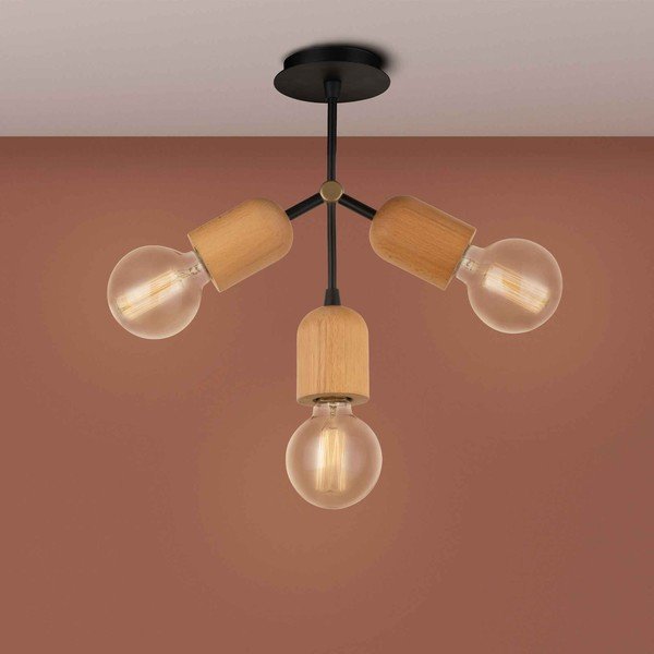 Lustră neagră/în culoare naturală Dna – Squid Lighting-image-1