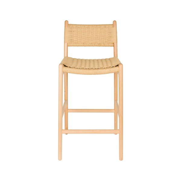 Scaun de bar în culoare naturală deschisă din lemn de fag (înălțime șezut 67,5 cm) Cecile – Dutchbone-image-2