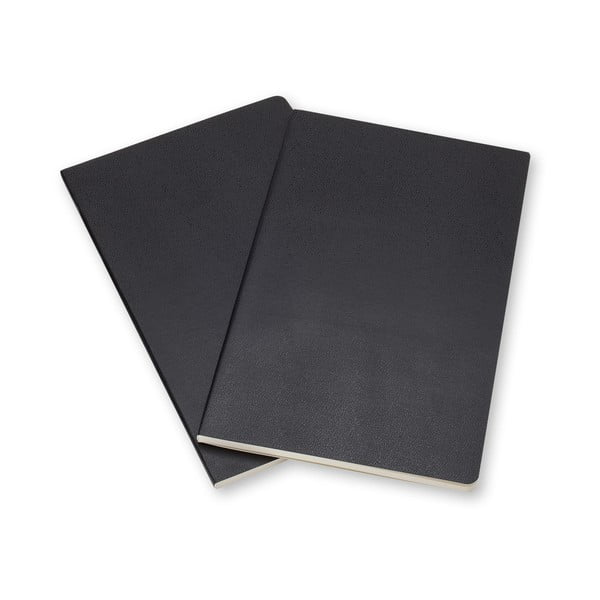 Set 2 notebook, Moleskine Volant 7x11 cm, negru + hârtie dictando