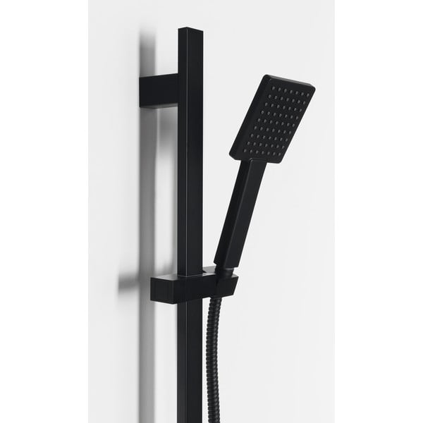 Set de duș negru mat din oțel inoxidabil 70 cm cu duș de mână/cu suport glisant – Sapho-image-1