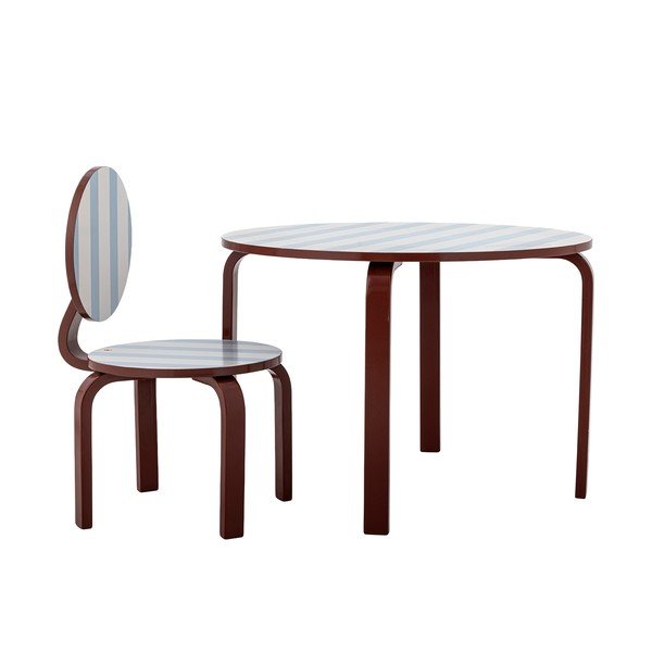 Scaun de copii burgundy/albastru deschis Liova – Bloomingville Mini-image-3