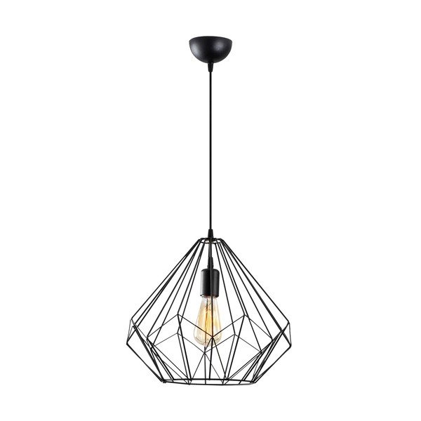 Lustră neagră cu abajur din metal ø 37 cm Diamond – Opviq lights-image-2