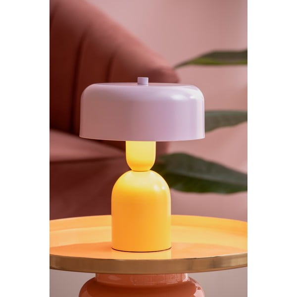 Veioză galbenă/mov (înălțime 24 cm) Double Funky – Leitmotiv-image-1