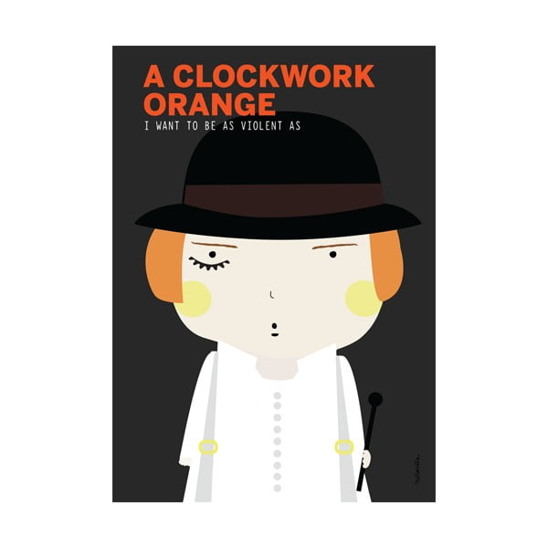 Poster NiñaSilla A Clockworth Orange, 21 x 42 cm