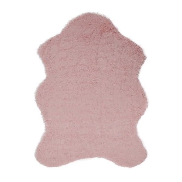 Covor din blană artificială Tavsantuyu Powder, 80 x 105 cm, roz