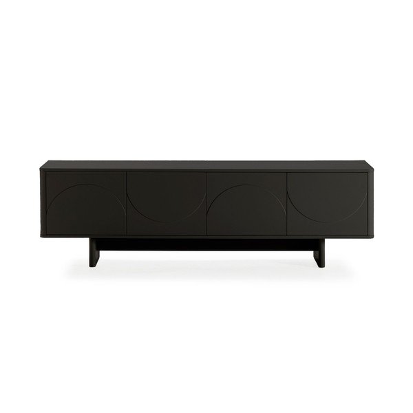 Comodă TV neagră 180x55x40 cm Solei – MOME