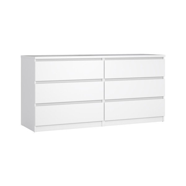Comodă albă 154x76x50 cm Naia – Tvilum