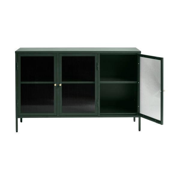 Vitrină din metal Unique Furniture Bronco, înălțime 85 cm, verde-image-3