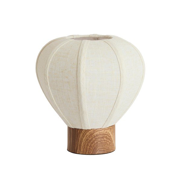 Veioză crem din metal cu abajur textil (înălțime 23,5 cm) Kyzo – Light & Living
