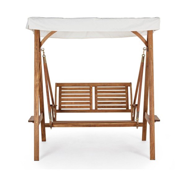 Balansoar de grădină în culoare naturală din lemn masiv Noemi – Bizzotto