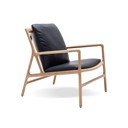 Fotoliu negru-natural cu tapițerie din piele Dedo – Gazzda