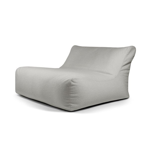 Fotoliu bean bag gri deschis cu tapițerie din țesătură bouclé Sofa Lounge – SLOWDOWN