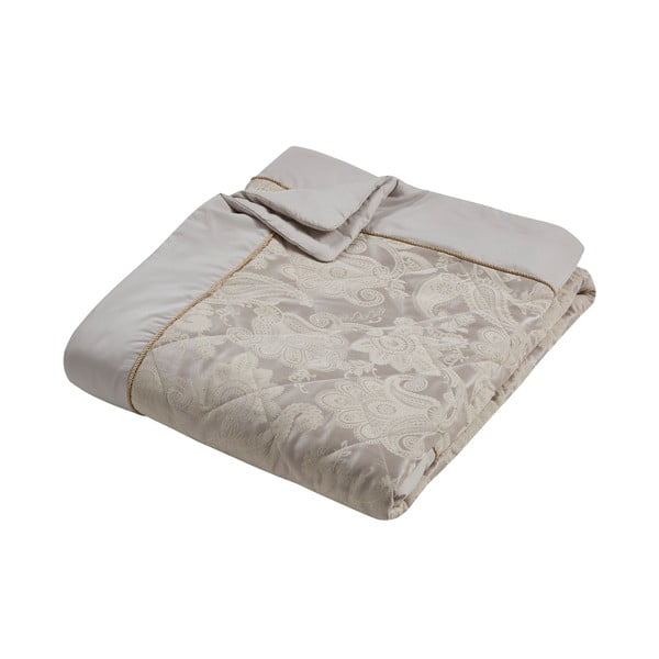Cuvertură bej matlasată din jacquard 240x260 cm Opulent Jacquard – Catherine Lansfield