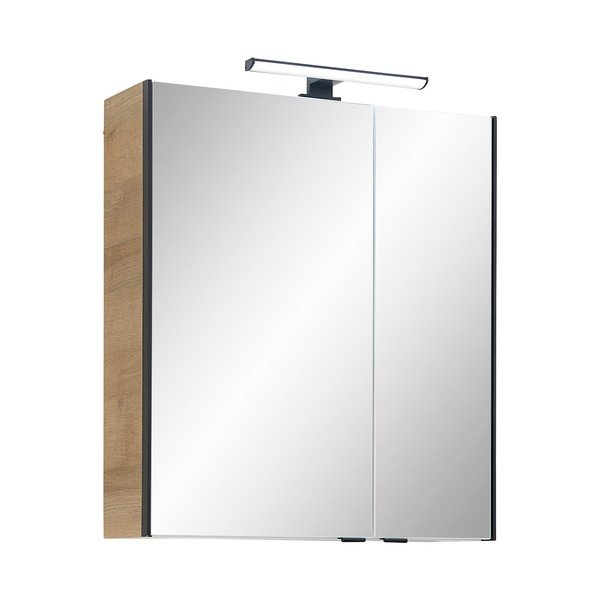 Dulap de baie în culoare naturală cu aspect de lemn de stejar 70x60 cm Quickset 395 – Pelipal-image-2