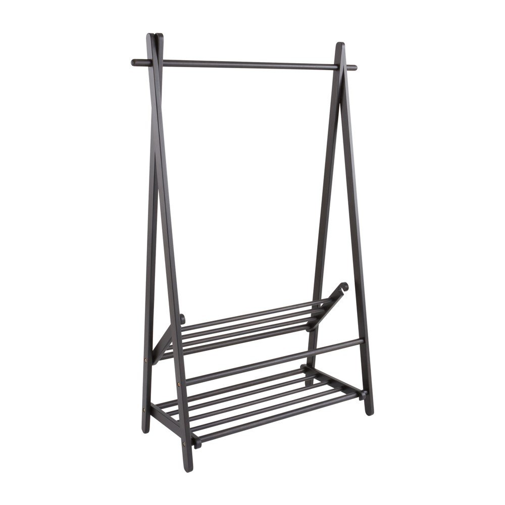 Suport pentru haine negru din lemn de pin 100x150x41 cm Cole – Jotex