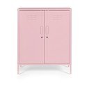 Dulap roz deschis din metal cu încuietoare 80x101,5x40 cm Cambridge – Yes Everyday