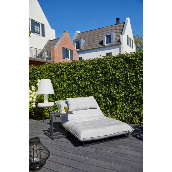 Șezlong de grădină cu perne bej Hartman Exclusive, negru-image-1