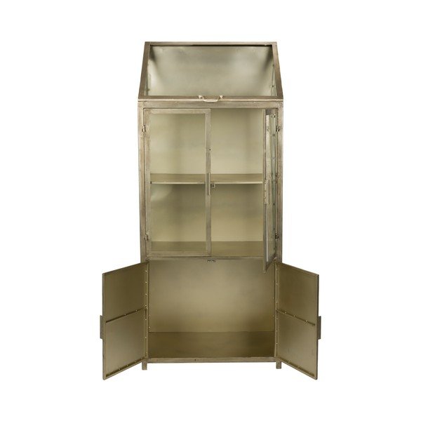 Vitrină gri din metal 64x151x35 cm Monviso – Dutchbone-image-3