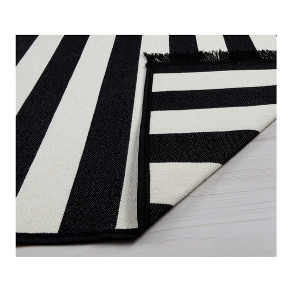 Covor reversibil Cihan Bilisim Tekstil Sentinus, 120 x 180 cm, alb-negru-image-2