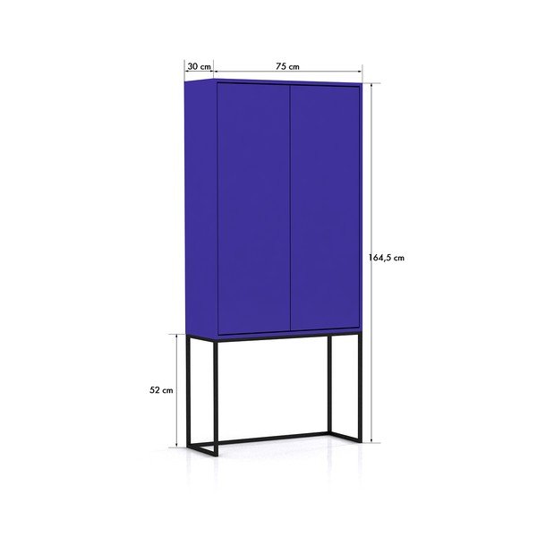 Dulap albastru 75x164,5 cm Lennon – Really Nice Things-image-3