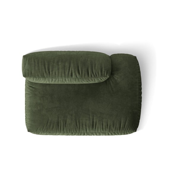 Modul pentru canapea modulară verde cu tapițerie din catifea (cu colț pe partea dreaptă) Martina – Micadoni -image-3