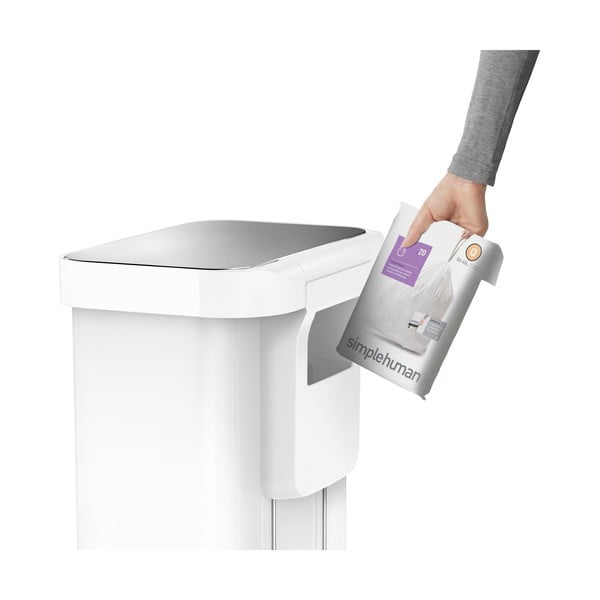 Coș de gunoi alb cu pedală din oțel 55 l – simplehuman-image-4