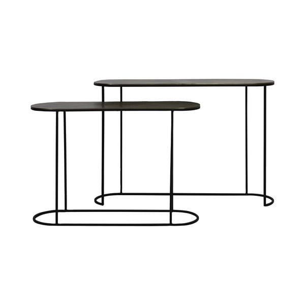 Mese consolă în culoarea bronz 2 buc. din metal 28x118 cm Bocov – Light & Living