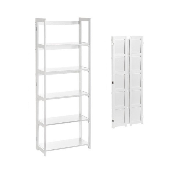 Etajeră pliabilă albă 56x148 cm - Casa Selección-image-1