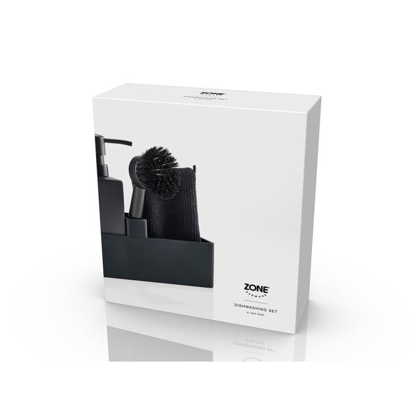 Suport pentru accesorii de spălat negru din plastic/din silicon Singles – Zone-image-2