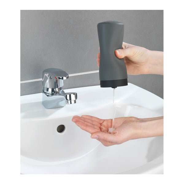 Dozator pentru detergenți Wenko Squeeze, 250 ml, gri-image-3