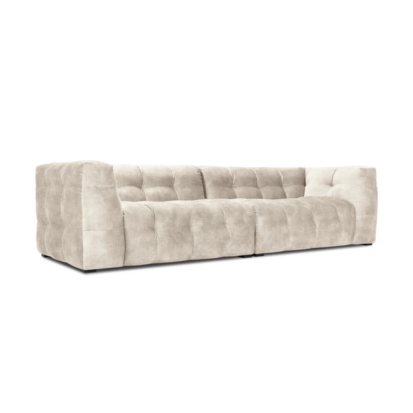Canapea cu tapițerie din catifea Windsor & Co Sofas Vesta, 280 cm, bej-image-3