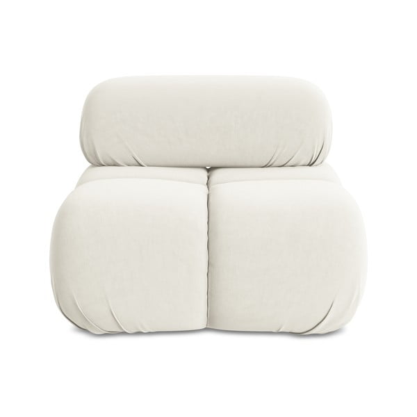 Modul pentru canapea modulară alb cu tapițerie din catifea Lokua – Makamii