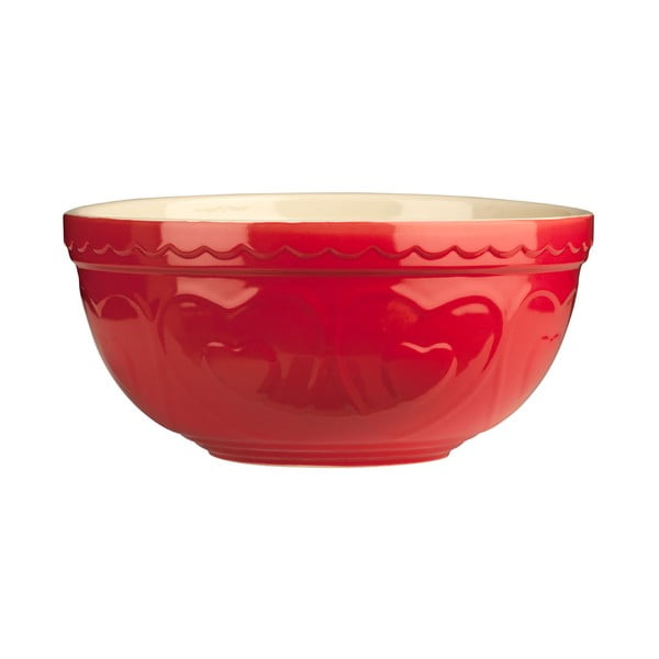 Bol din gresie ceramică Premier Housewares Sweet Heart, ⌀ 24 cm, roșu