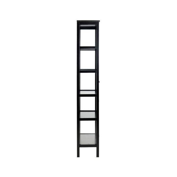 Vitrină Actona Eton, înălțime 210 cm, negru-image-2
