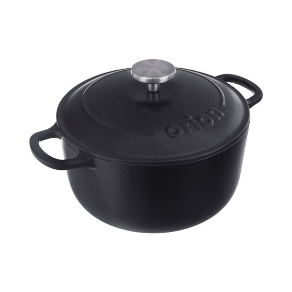 Oală cu capac din fontă 5,2 l adecvată pentru plita cu inducție LITINA SMALT – Orion-image-2