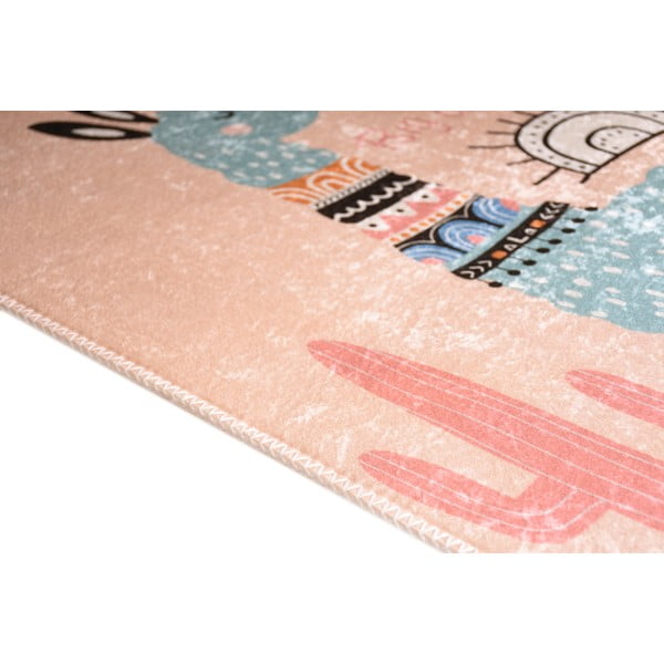 Covor pentru copii roz lavabil 80x120 cm Big Dreamer Camel – Vitaus-image-2