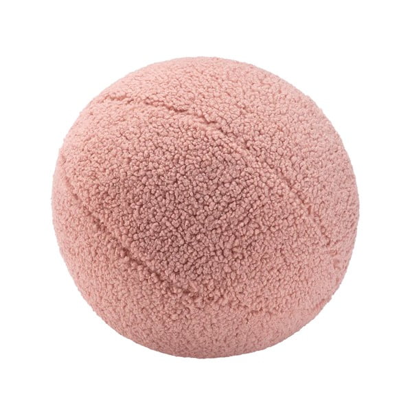 Pernă decorativă pentru copii roz cu tapițerie din țesătură bouclé Ball – Wigiwama