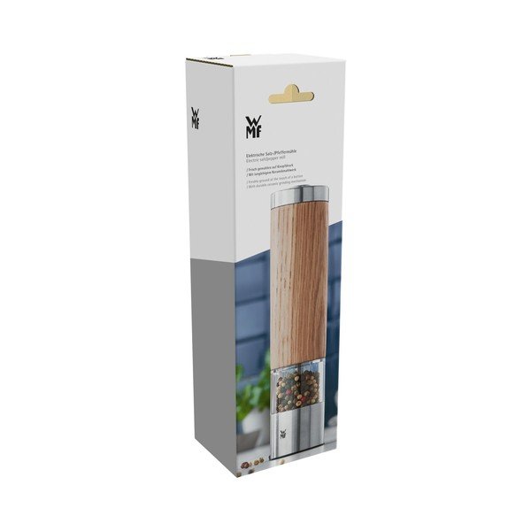 Râșniță electrică din lemn de stejar pentru piper și sare WMF, înălțime 21,5 cm-image-1