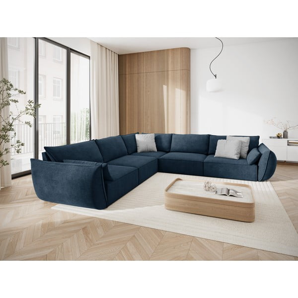 Colțar albastru închis (cu colț variabil) Vanda – Mazzini Sofas-image-1