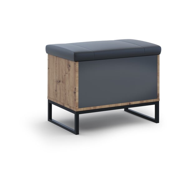 Dulap de pantofi cu bancă cu aspect de lemn de stejar Olis - Cosmopolitan Design-image-4