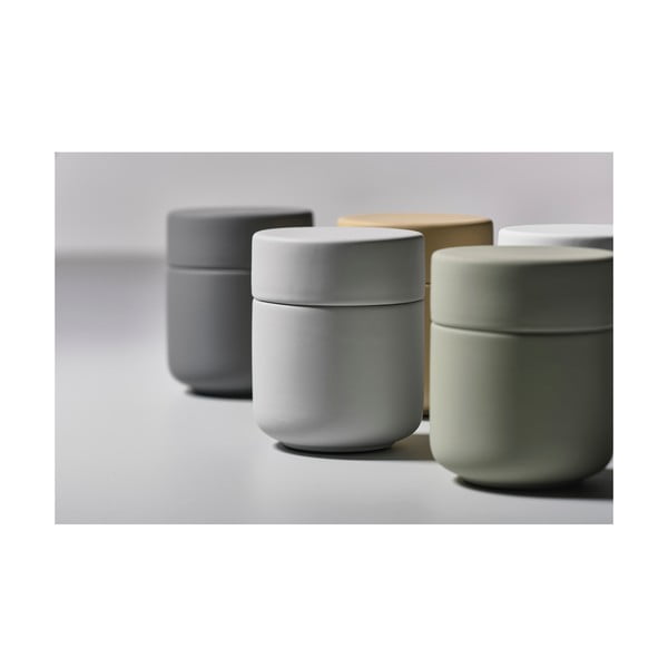 Borcan din gresie cu capac Zona UME, gri-image-4